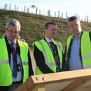 Michel Piazza, Directeur territorial Val d’Oise, Yvelinnes, Essonne de GRDF, Jean-Philippe Dugoin-Clément, Vice-président de la Région Île-de-France, Denis Duplessier, Directeur général de Semardel.